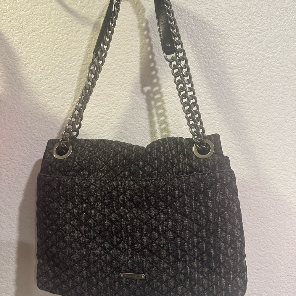 Rebecca Minkoff Quilted Black Chain purse
